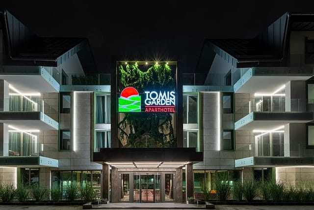 Modern Tomis Garden Apartments exterior, ideal for boutique retreats and corporate board meetings.