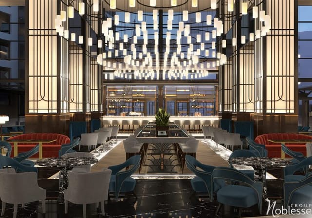 Art Deco ARISTOCOOL lounge at Radisson Blu Bucharest for luxury VIP receptions and networking.