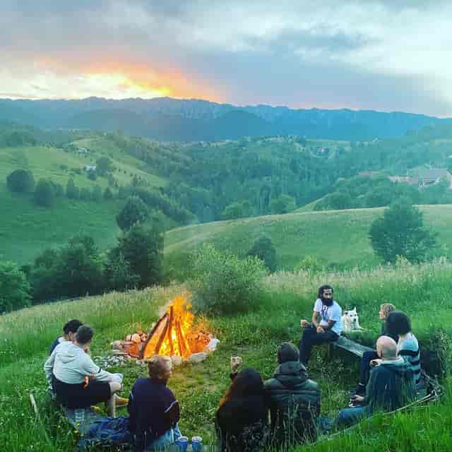 Team-building breakout session at Akasha Retreat: authentic, organic corporate event photography.
