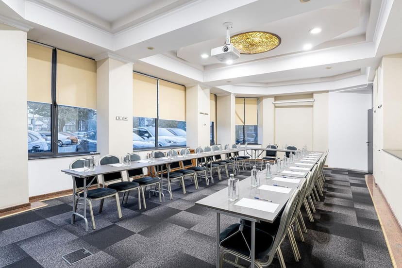 U-shaped meeting room at Choral Restaurant, Crystal Palace Hotel for training and workshops.