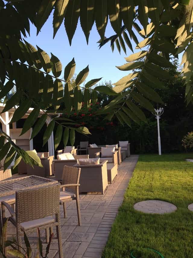 Casa Radu outdoor lounge for high-end networking reception and VIP corporate events.