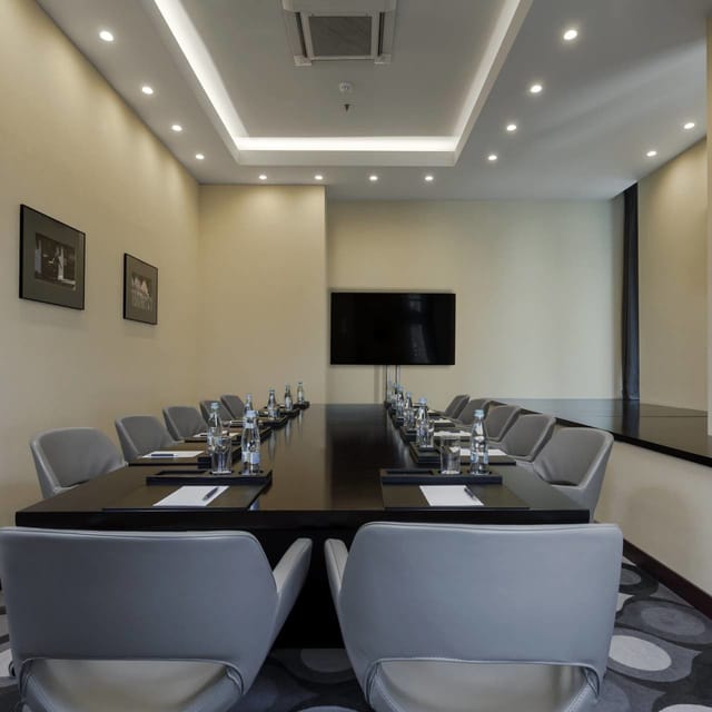 Modern conference room at Sheraton Bucharest for corporate meetings and events.
