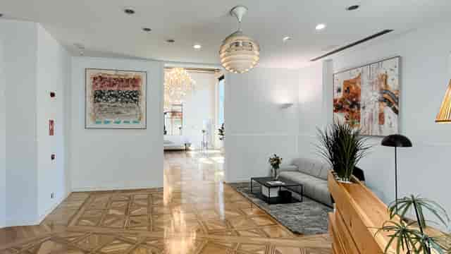 Main Hall at Gran Vía Venue reception area with modern decor for events and meetings.