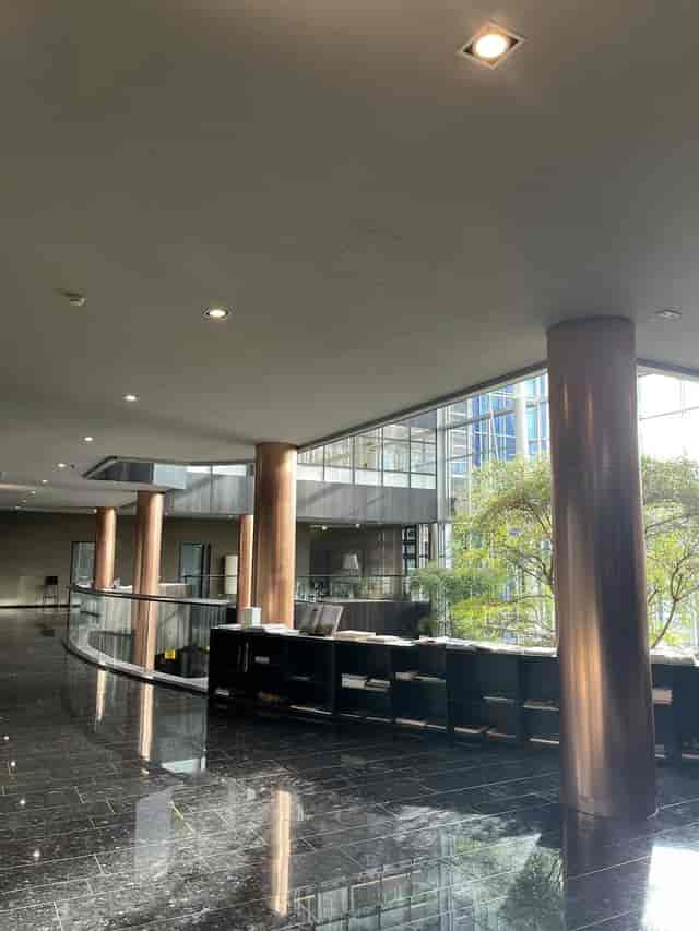 Atrium Meeting Centre Amsterdam auditorium pre-function area for business conferences and events.