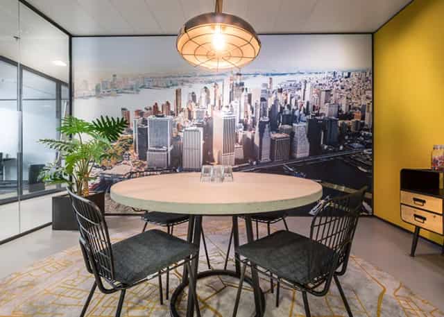 Meeting room at Element Amsterdam featuring contemporary decor for creative breakout sessions.