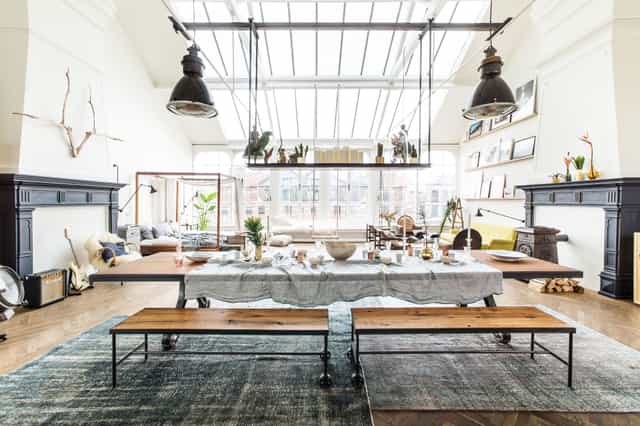 Loft at Theater Amsterdam: Industrial-style breakout space for corporate events and networking.
