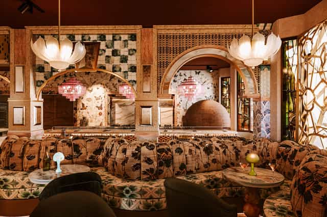 Maximalist lounge at The Siren for VIP receptions and exclusive networking events.