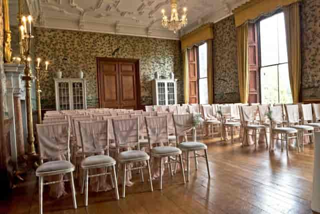 Elegant Rooms in Sandon Hall, ideal for weddings and formal gatherings with floral decor.