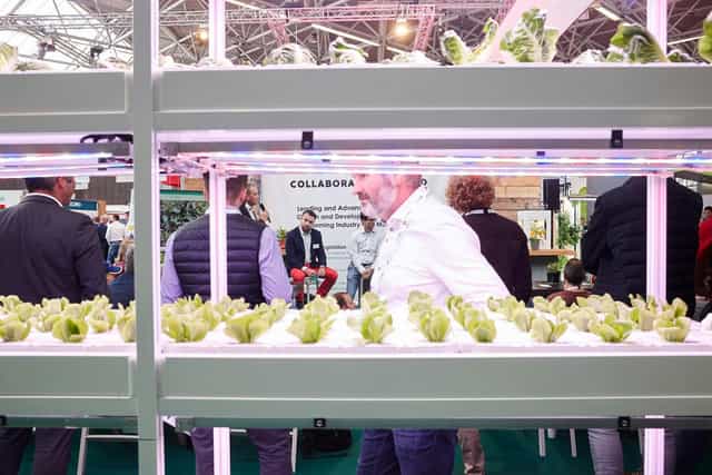 Growers to Growers booth with interactive display for GreenTech trade show exhibition strategy.