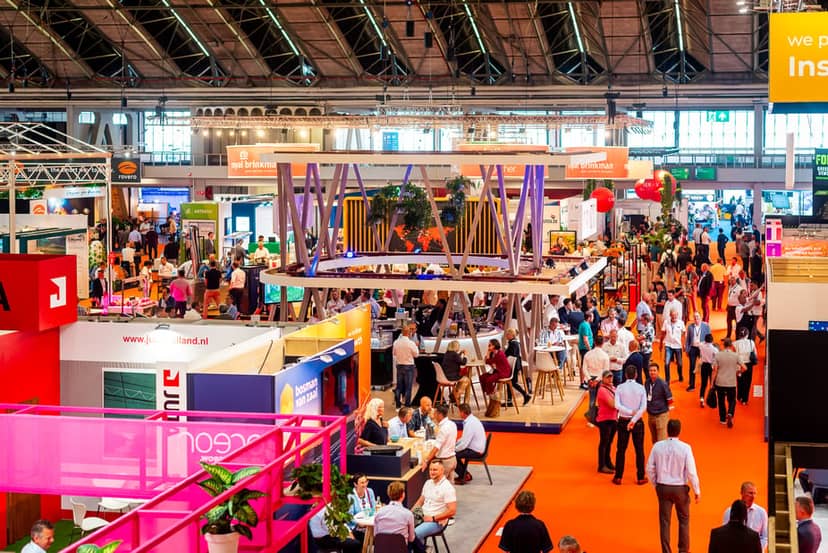 Growers to Growers boat trip: branded booth design at GreenTech trade show exhibition.
