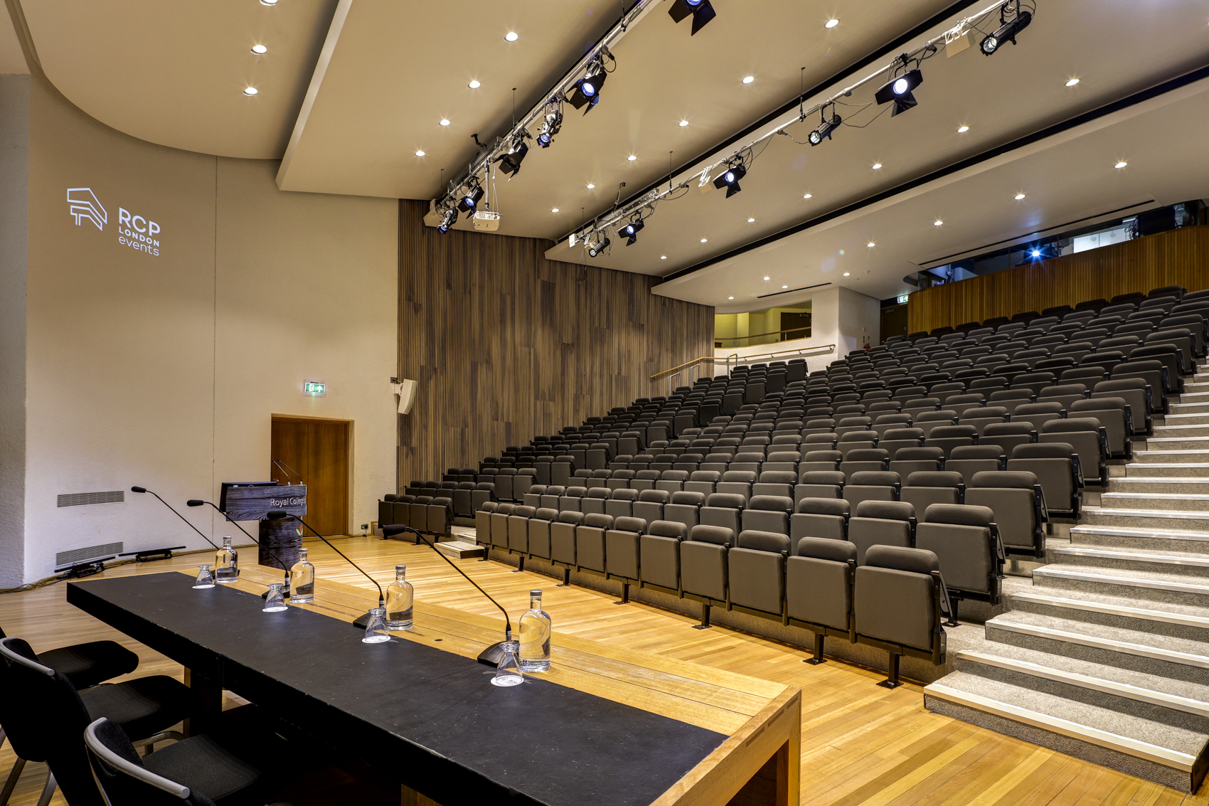 Wolfson Theatre at RCP London: modern auditorium for conferences and presentations.