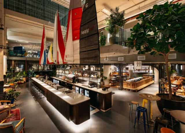 Modern venue at Park Centraal Amsterdam with integrated bar for networking and corporate events.