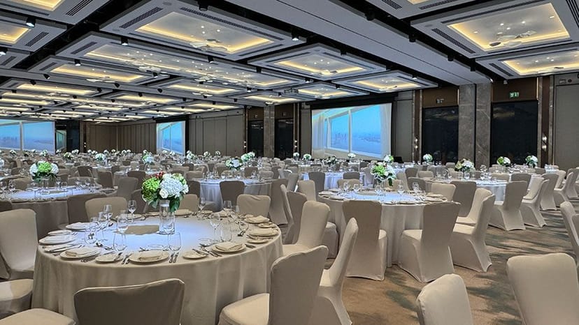 Grand Ballroom in Dubai: Elegant event space for corporate galas and conference dinners.