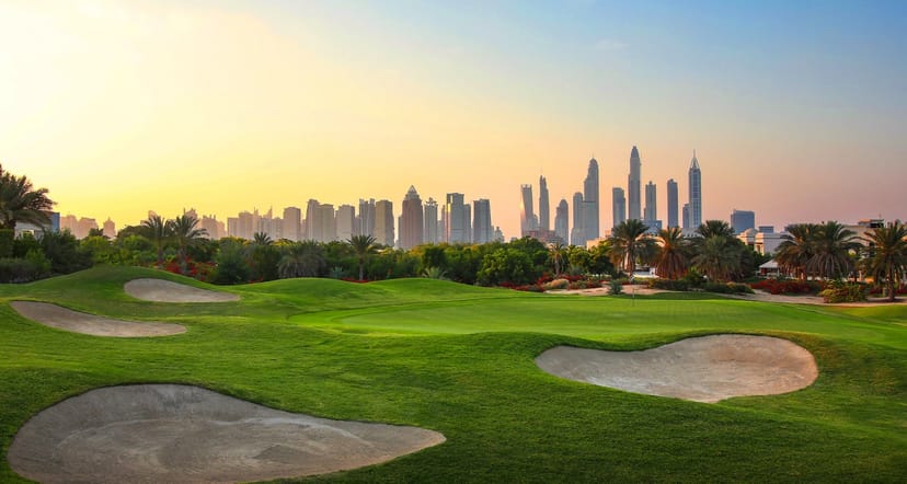 Boardroom with Dubai skyline backdrop for corporate retreats and business incentive events.