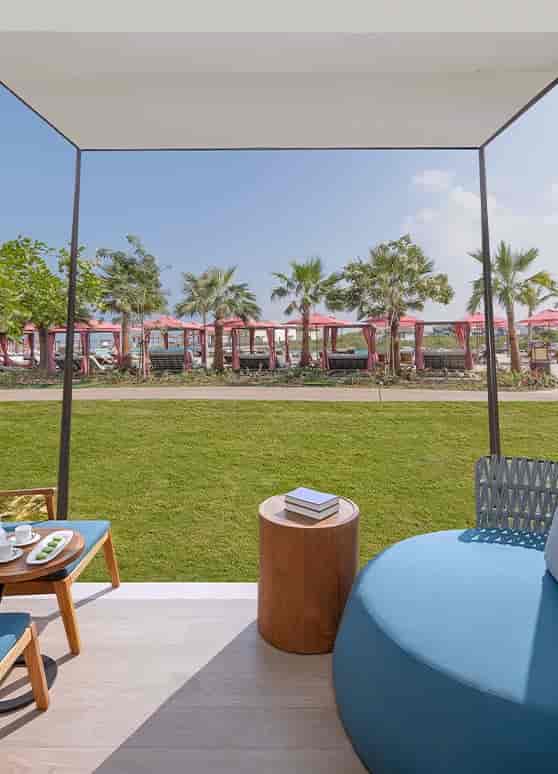 Luxury garden lounge at Anantara Mina Al Arab for corporate events and incentive retreats.