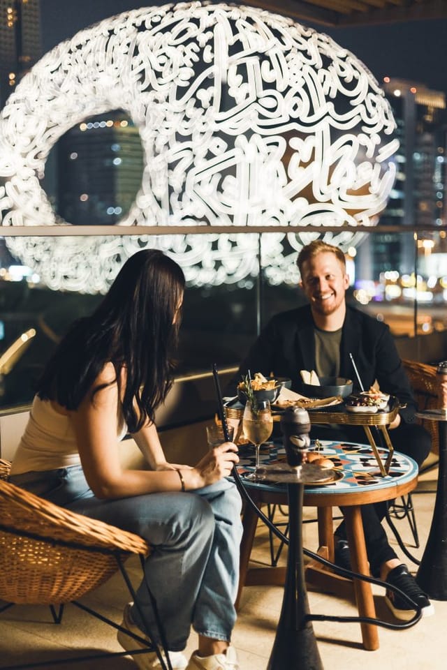VIP shisha experience at 25hours Hotel rooftop for exclusive corporate events and luxury dinners.