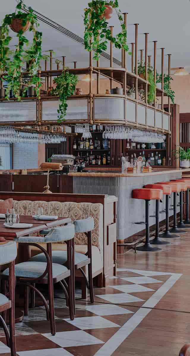Tandoor Tina venue with bar, ideal for VIP networking mixers and corporate event spaces.