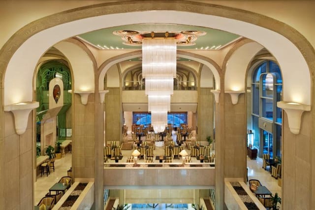 Art Deco hotel lobby, Millennium Plaza Downtown, luxury VIP event and networking reception venue.