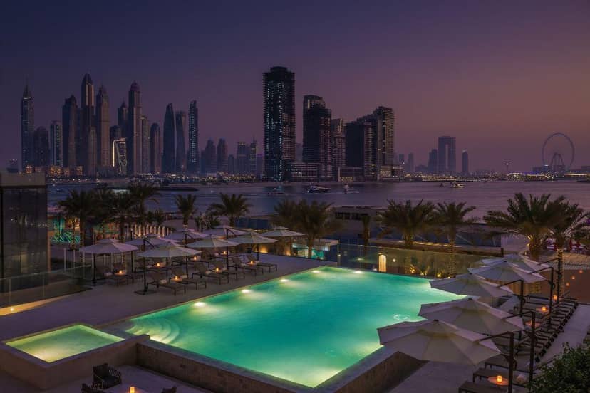 Rooftop meeting room at Radisson Palm Jumeirah for luxury corporate receptions and networking.