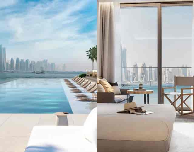Luxury corporate retreat meeting room at Radisson Beach Resort Palm Jumeirah with infinity pool.