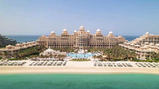 Glamorous Cinema at Raffles The Palm Dubai, beachfront luxury venue for corporate galas.
