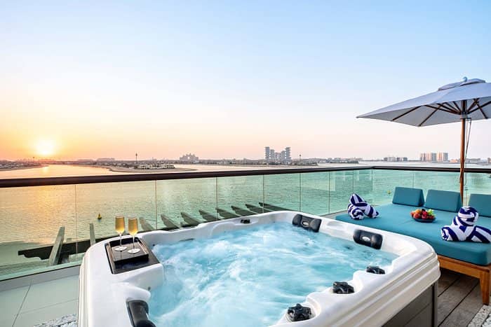 Aqua VIP hospitality suite at Taj Exotica for luxury executive retreats and corporate events.
