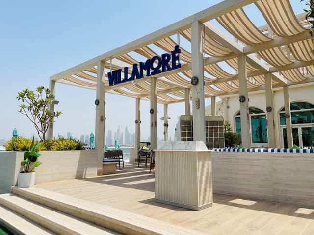 Villamoré rooftop venue, Palm Jumeirah skyline, corporate incentive event, luxury networking space.