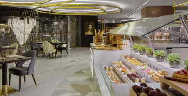 Paramount Hotel Dubai ballroom buffet setup for premium corporate events and VIP hospitality.