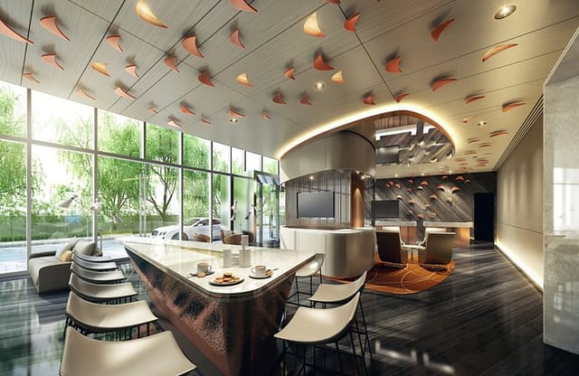 Contemporary cafe in Jumeirah Village Circle, perfect for VIP networking and corporate events.