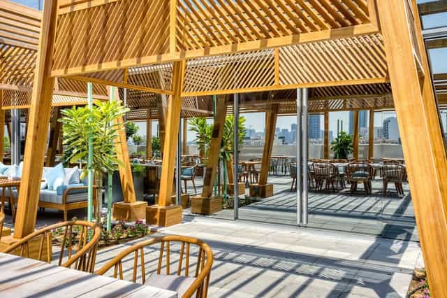 Rooftop restaurant at Jumeirah Village Circle for corporate events and cocktail receptions.