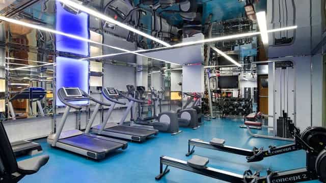 Radisson Blu Dubai Media City fitness center, high-end wellness facility for corporate events.