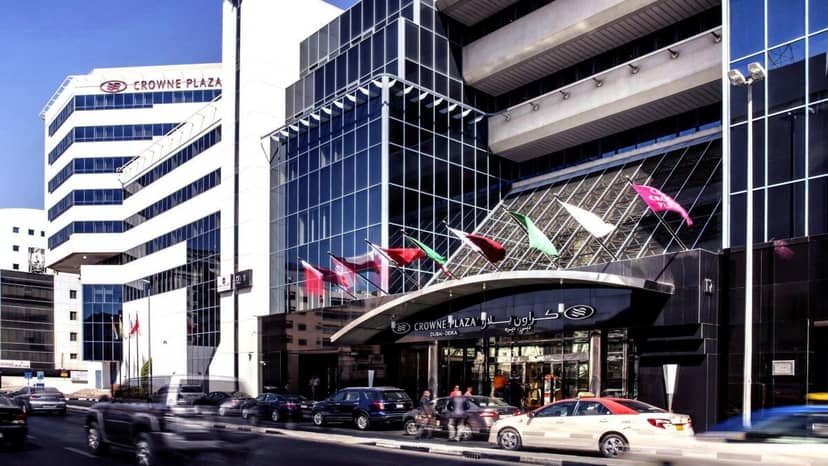 Al Gazelle ballroom at Crowne Plaza Dubai for corporate roadshows and business conferences.