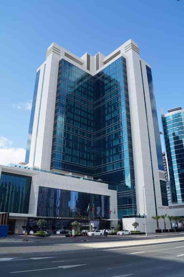 Modern Pullman Dubai Downtown high-rise hotel for corporate conferences and business meetings.