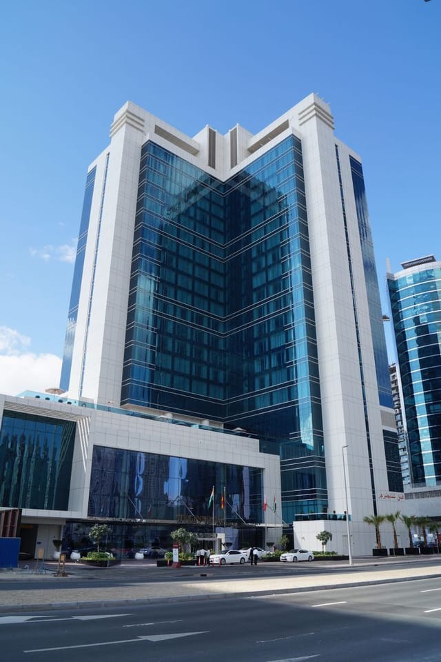 Modern Pullman Dubai Downtown high-rise hotel for corporate conferences and business meetings.
