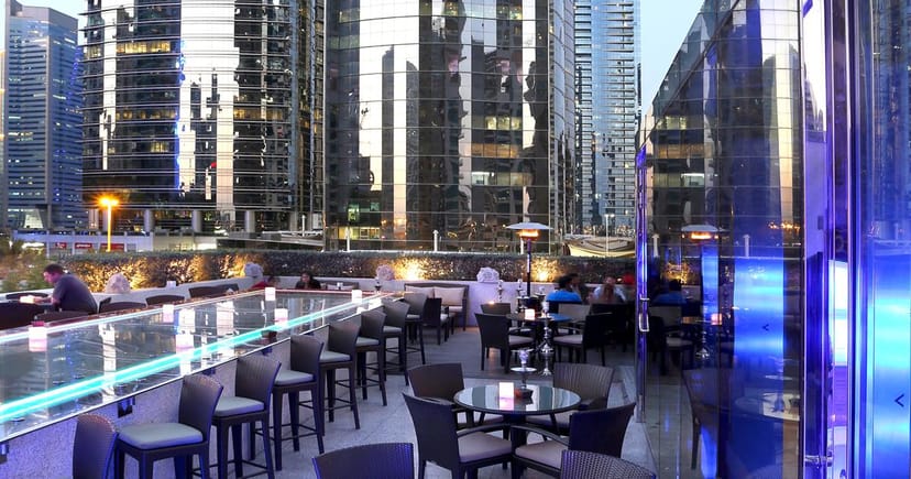 Chelsea 1 rooftop venue, Dubai, for evening cocktail receptions and corporate networking events.