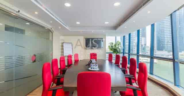 Executive boardroom with city views, Jumeirah Bay X2, professional meeting space, corporate event.