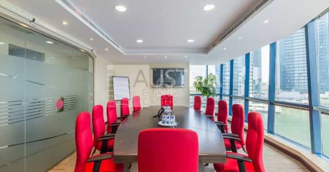 Executive boardroom with city views, Jumeirah Bay X2, professional meeting space, corporate event.