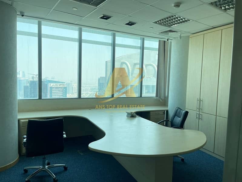 Almas Tower executive suite with skyline views for board meetings and private consultations.