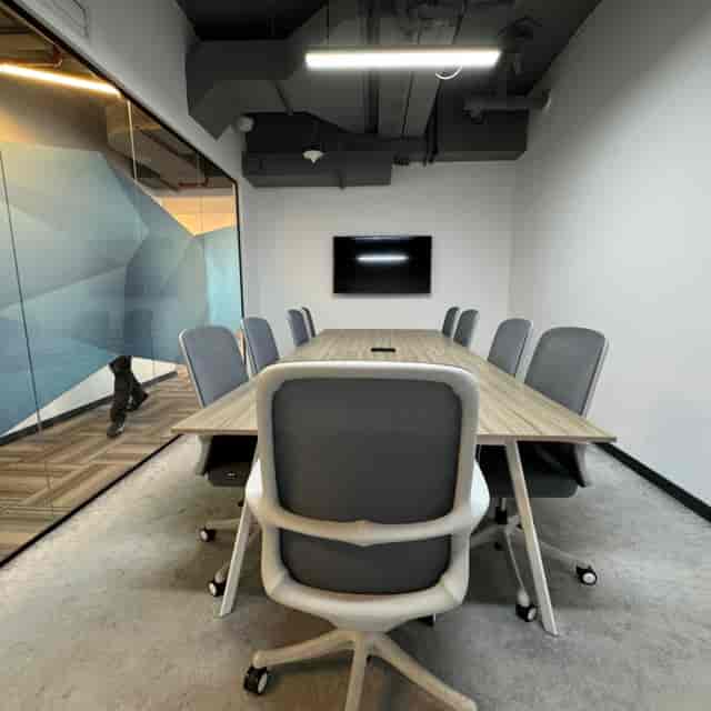 Czar Workspace eight-person boardroom for corporate strategy meetings and client pitch events.