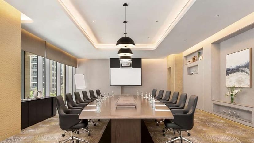 Executive boardroom at Wyndham Dubai Deira for professional meetings and corporate events.
