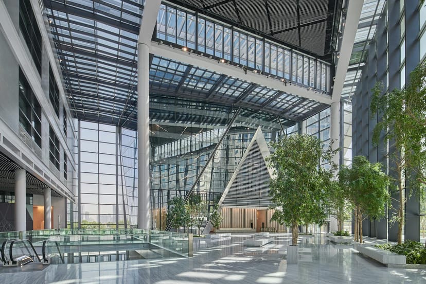 Sky Suites atrium at ICD Brookfield Place, elegant event space for corporate networking and meetings.