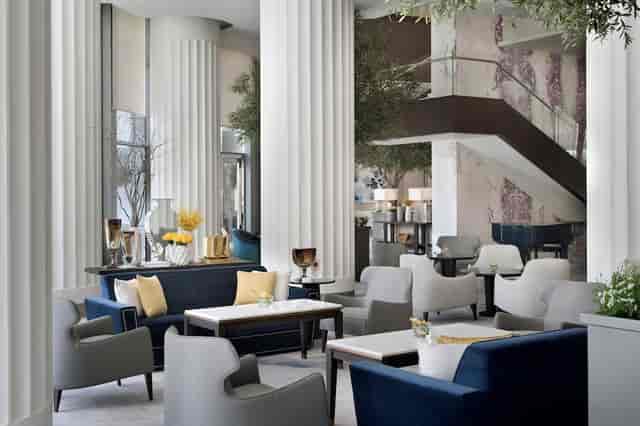 Luxury meeting room lounge at Address Downtown for VIP networking and corporate breakouts.