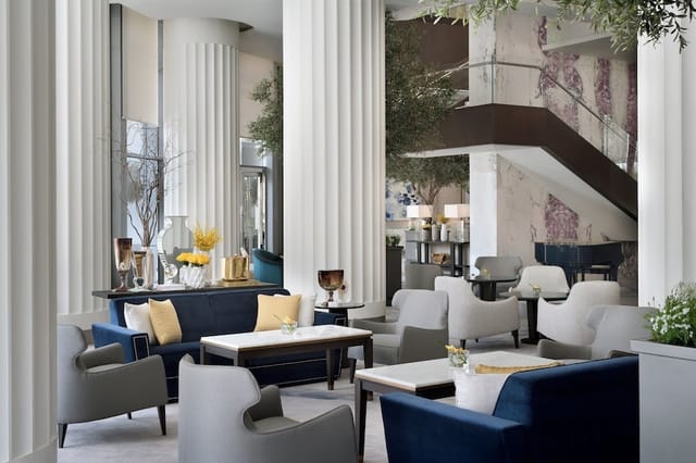 Luxury meeting room lounge at Address Downtown for VIP networking and corporate breakouts.