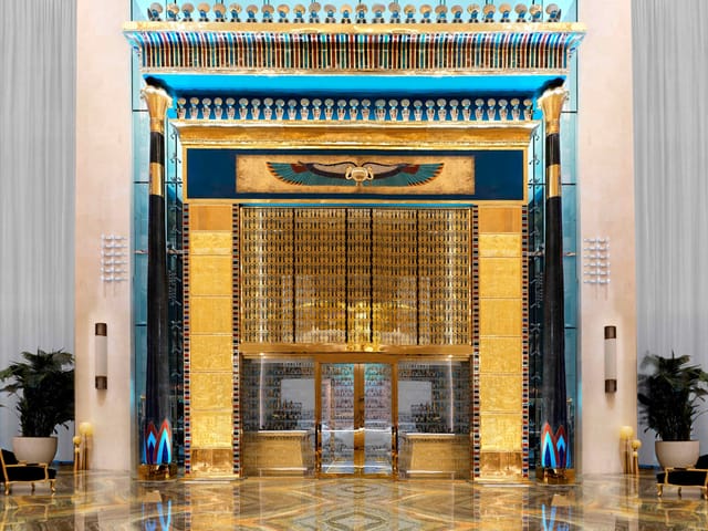 Paris at Sofitel Dubai The Obelisk: dramatic gala entryway, luxury event portal.
