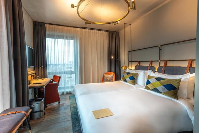 Private dining room at Four Elements Hotel Amsterdam, modern design for business events.
