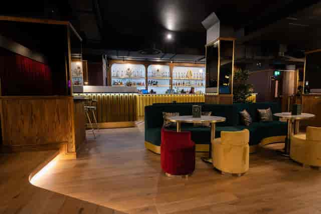 Stylish venue hire at The 1 Bar, perfect for meetings and events with elegant seating.