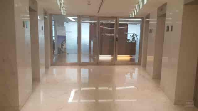 Corporate reception area for professional business meetings and networking event venue.