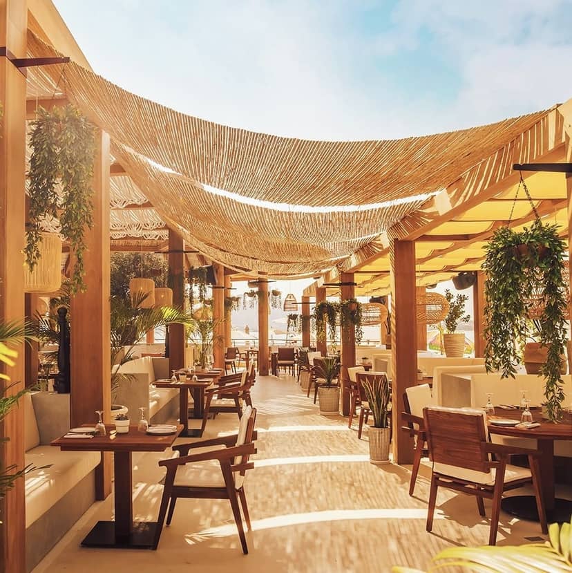 Boho-chic Ula restaurant venue for corporate incentive events and sunset networking receptions.