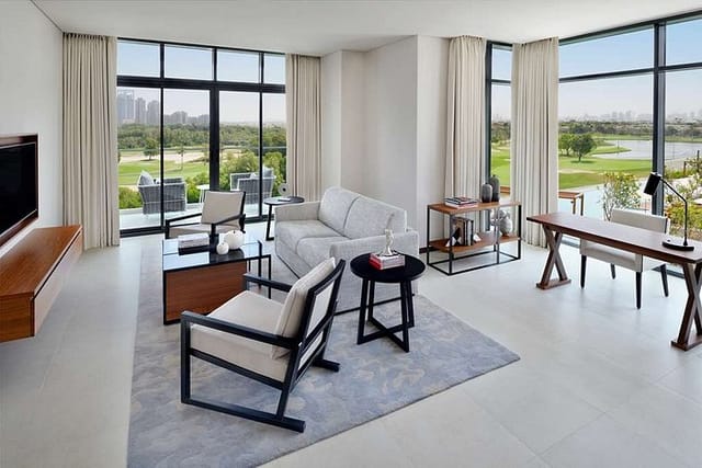 VIP hospitality suite at Motivate, Vida Emirates Hills with lounge seating for corporate events.