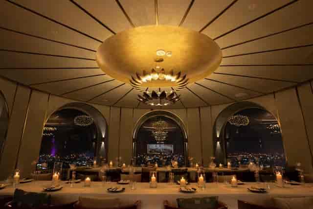 Private VIP dining at OAnjo featuring dramatic architecture for exclusive corporate events.